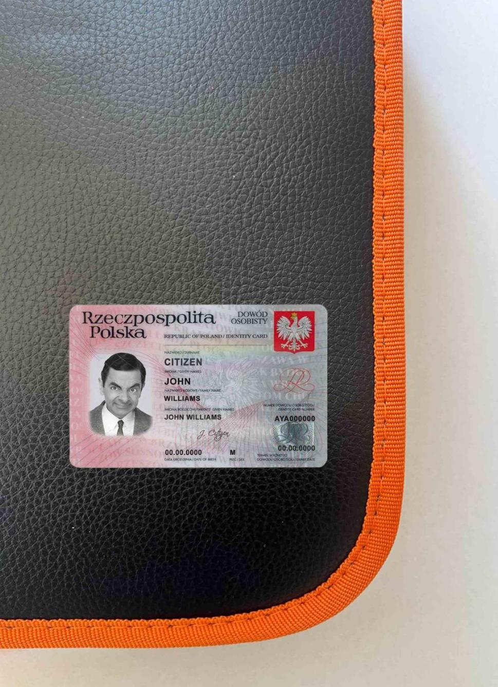 Blank Poland ID photolook example